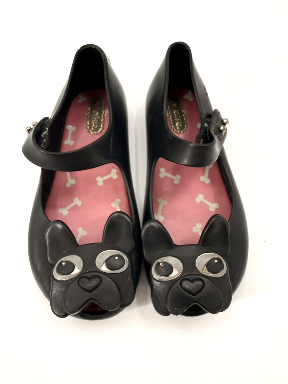 Mini Melissa Girl's Ultragirl Frenchie Mary Jane Flat Shoes Black 9